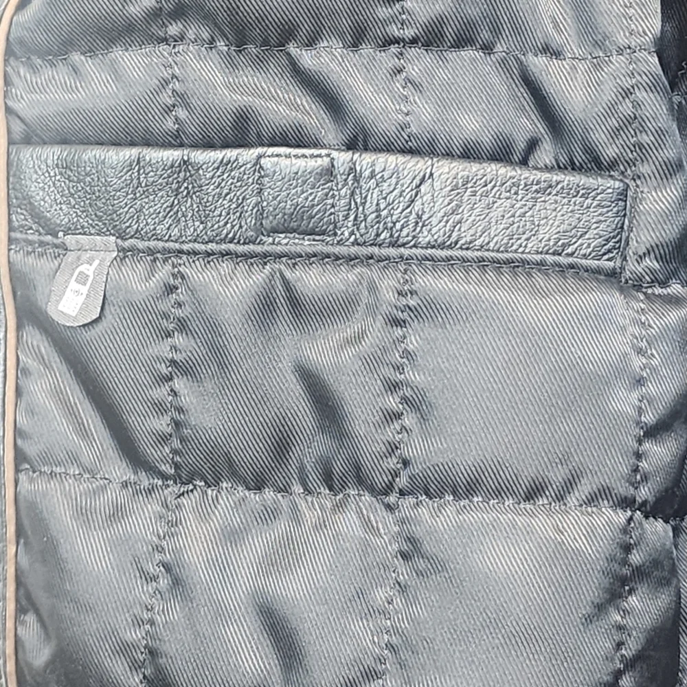 St. John's Bay Heavy Black Leather Jacket for Men Size Large